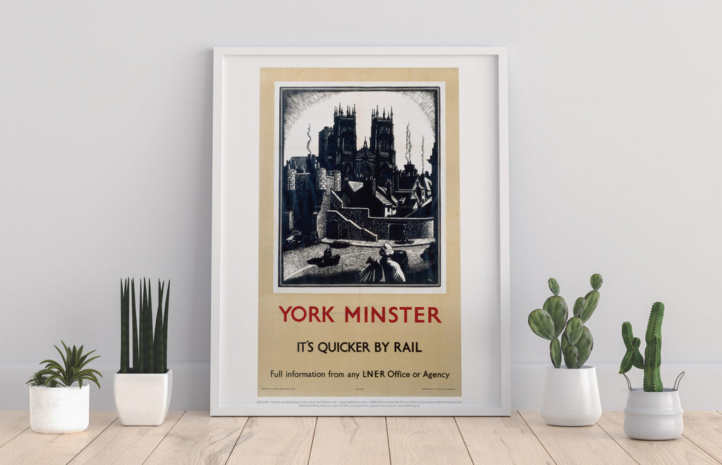 York Minster - Black And White - 11X14inch Premium Art Print