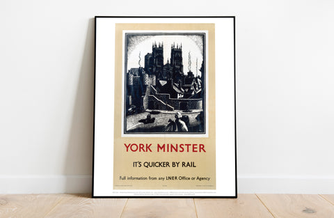 York Minster - Black And White - 11X14inch Premium Art Print