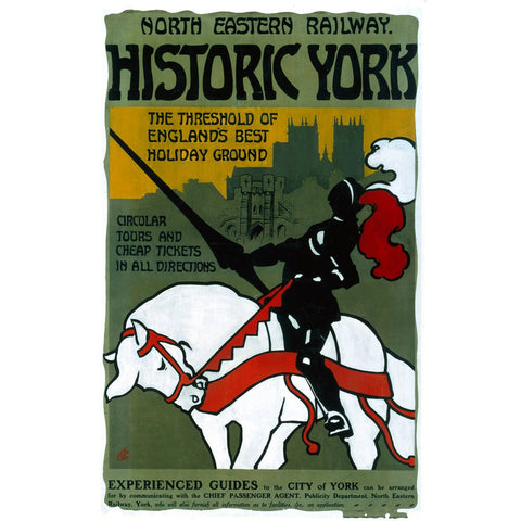 Historic York Black Knight 24" x 32" Matte Mounted Print