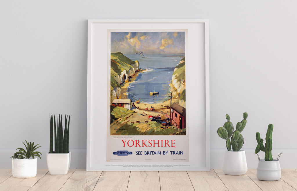 Yorkshire, North Landing, Flamborough - Premium Art Print