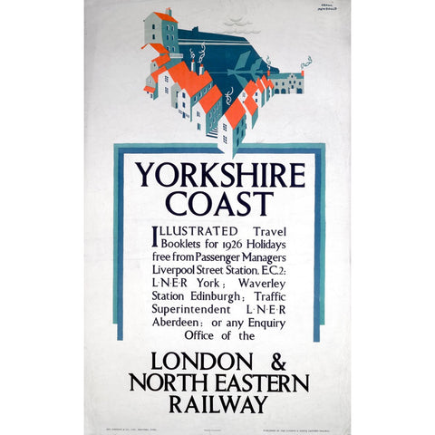 Yorkshire Coast LNER 24" x 32" Matte Mounted Print