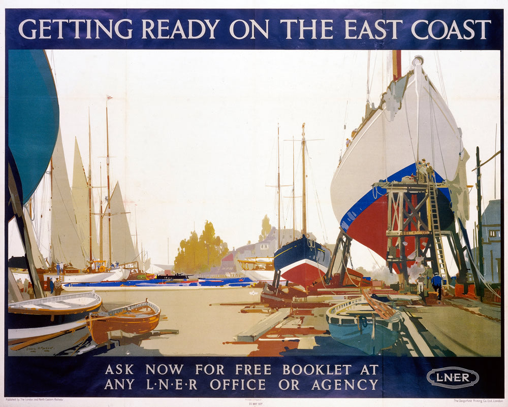 Getting Ready on the East Coast LNER 24" x 32" Matte Mounted Print