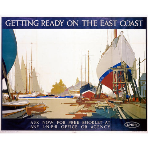 Getting Ready on the East Coast LNER 24" x 32" Matte Mounted Print