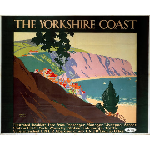 The Yorkshire Coast LNER 24" x 32" Matte Mounted Print