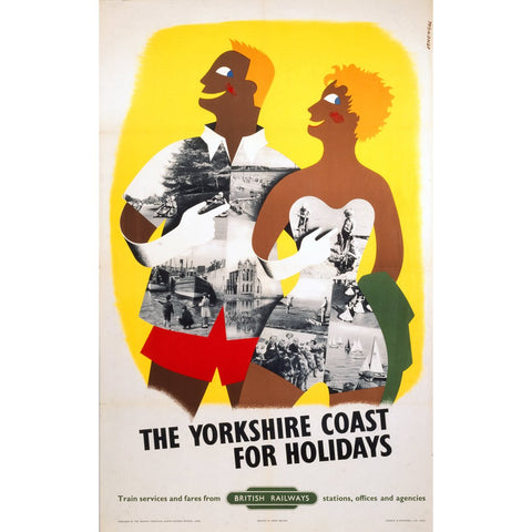 Yorkshire Coast for Holidays 24" x 32" Matte Mounted Print