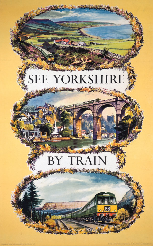 See Yorkshire by Train 24" x 32" Matte Mounted Print