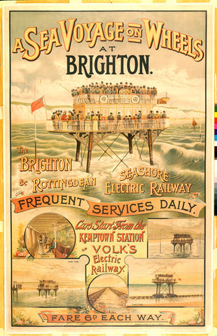 The Sea Voyage on Wheels at Brighton 24" x 32" Matte Mounted Print