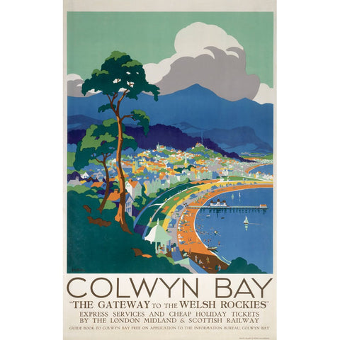 Colwyn Bay Gateway to the Welsh Rockies 24" x 32" Matte Mounted Print