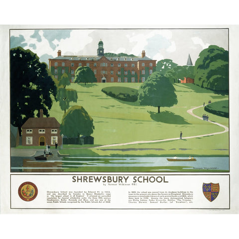 Shrewsbury School 24" x 32" Matte Mounted Print