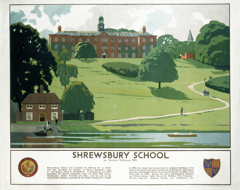 Shrewsbury School 24" x 32" Matte Mounted Print