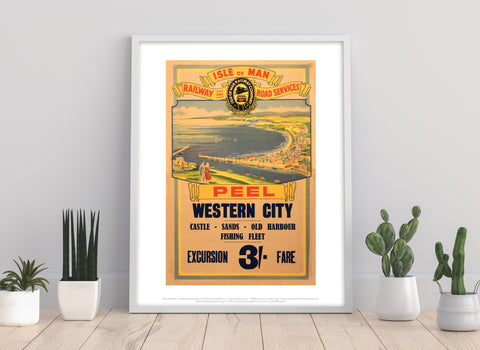 Isle Of Man - Peel Western City - 11X14inch Premium Art Print