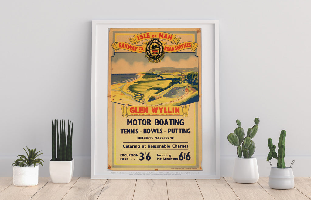 Isle Of Man - Glen Wyllin Motor Boating - Premium Art Print