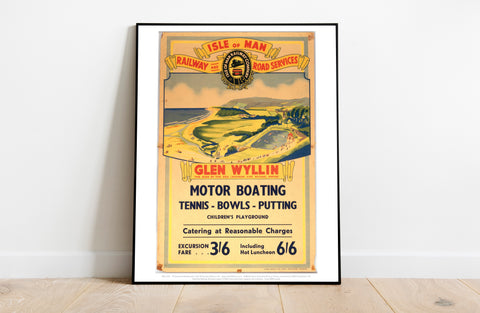 Isle Of Man - Glen Wyllin Motor Boating - Premium Art Print