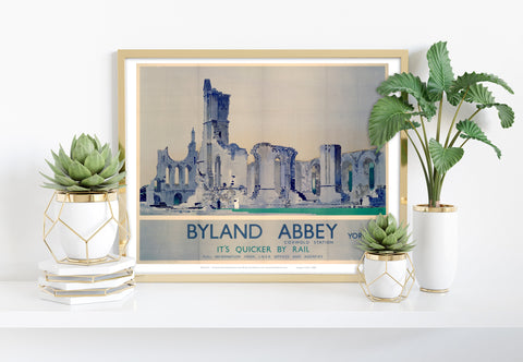 Byland Abbey Coxwold Station Yorkshire - Premium Art Print