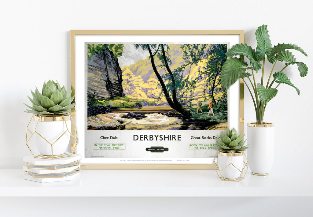 Derbyshire Chee Dale, Great Rocks Dale - Premium Art Print