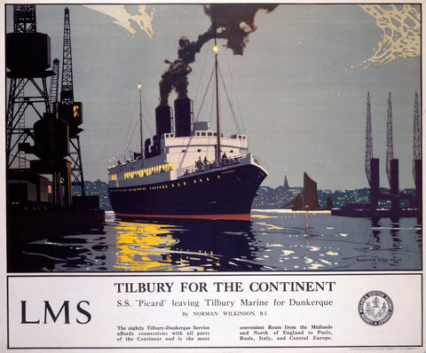 Tilbury for the Continent 24" x 32" Matte Mounted Print