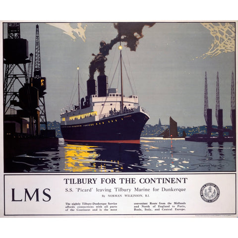 Tilbury for the Continent 24" x 32" Matte Mounted Print