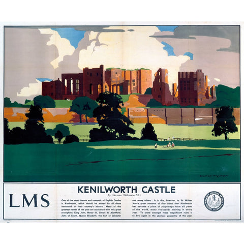 Kenilworth Castle LMS 24" x 32" Matte Mounted Print