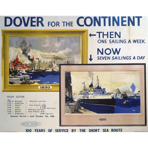 Dover for the Continent 24" x 32" Matte Mounted Print