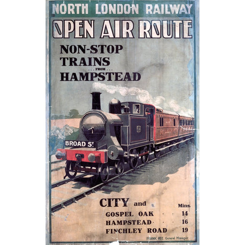 Open Air Route Hampstead NLR 24" x 32" Matte Mounted Print