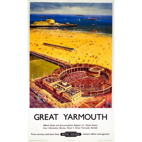 Great Yarmouth British Railways 24" x 32" Matte Mounted Print