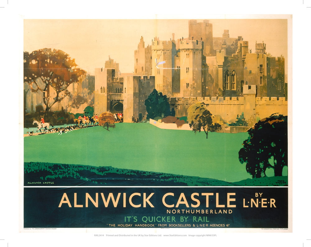 Alnwick Castle Northumberland by LNER 24" x 32" Matte Mounted Print