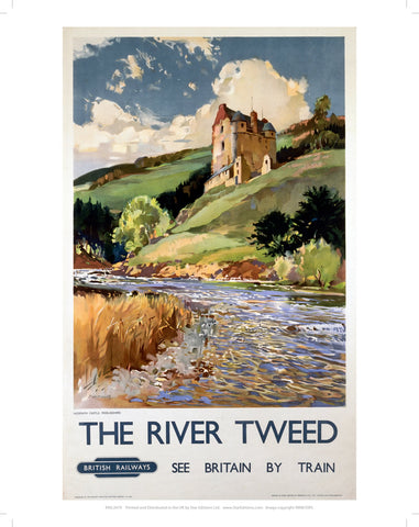 The River Tweed British Railways 24" x 32" Matte Mounted Print