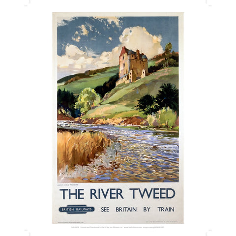 The River Tweed British Railways 24" x 32" Matte Mounted Print