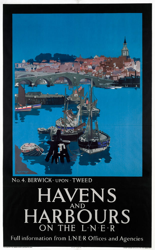 Berwick upon Tweed Havens and Harbours LNER 24" x 32" Matte Mounted Print