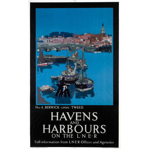 Berwick upon Tweed Havens and Harbours LNER 24" x 32" Matte Mounted Print