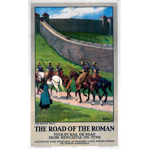 The Roman Wall - The Road of the Roman Newcastle 24" x 32" Matte Mounted Print