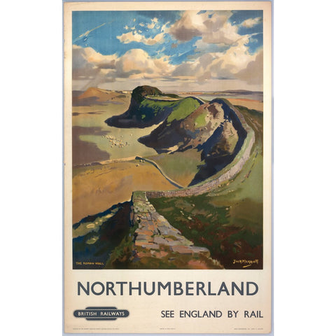 Northumberland British Railways 24" x 32" Matte Mounted Print