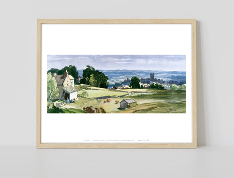 Farm Drawing - 11X14inch Premium Art Print