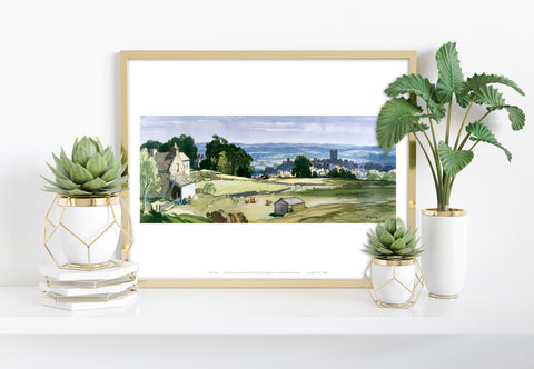 Farm Drawing - 11X14inch Premium Art Print