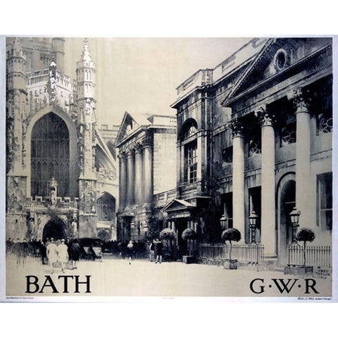 Bath Historic GWR 24" x 32" Matte Mounted Print