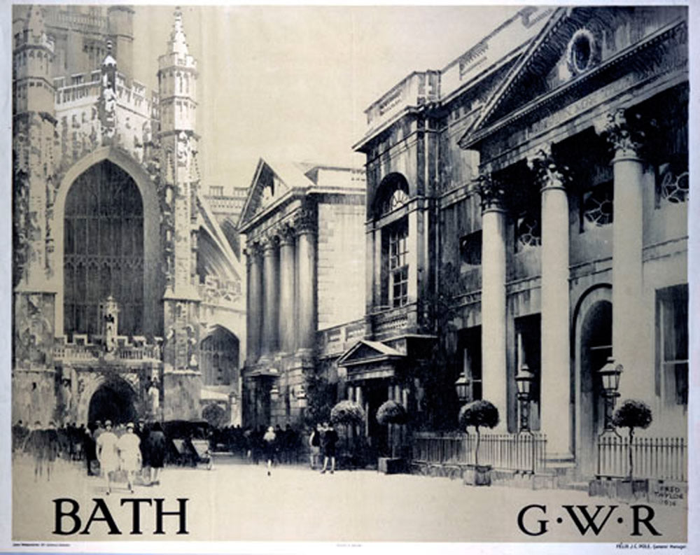 Bath Historic GWR 24" x 32" Matte Mounted Print