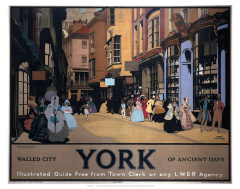 Walled City York of Ancient Days 24" x 32" Matte Mounted Print