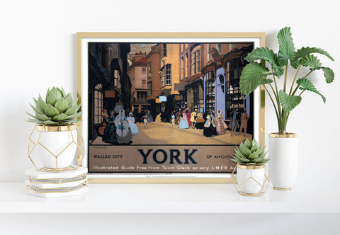 York, Walled City Of Ancient Days - 11X14inch Premium Art Print