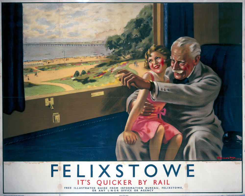 Felixstowe Quicker by Rail 24" x 32" Matte Mounted Print