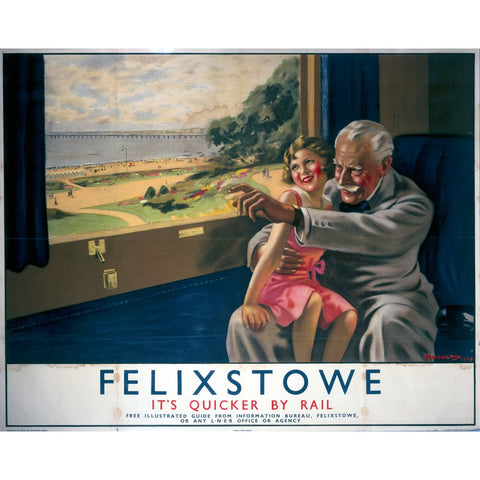 Felixstowe Quicker by Rail 24" x 32" Matte Mounted Print