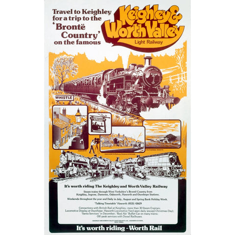 Keighley and Worth Valley Light Railway 24" x 32" Matte Mounted Print