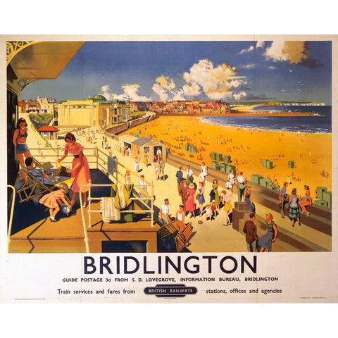 Bridlington British Railways 24" x 32" Matte Mounted Print