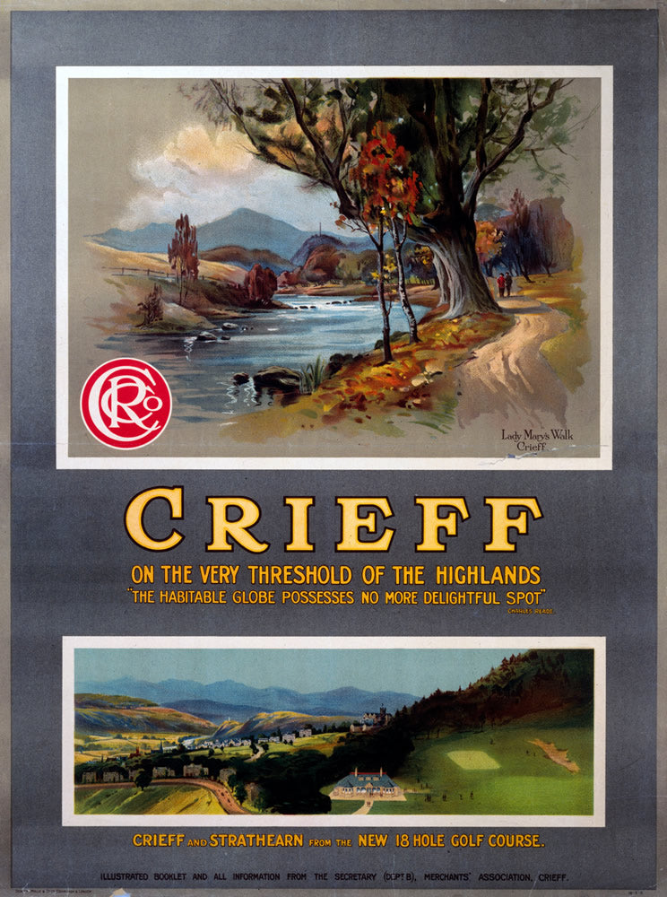Crieff and Strathearn Highlands 24" x 32" Matte Mounted Print
