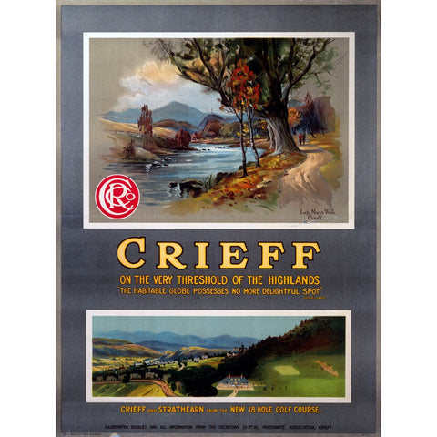 Crieff and Strathearn Highlands 24" x 32" Matte Mounted Print