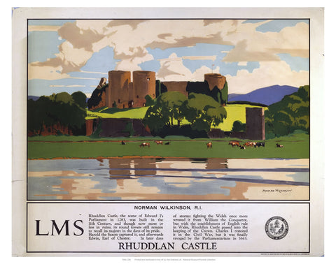Rhuddlan Castle 24" x 32" Matte Mounted Print