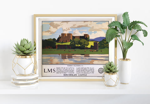 Rhuddlan Castle - 11X14inch Premium Art Print