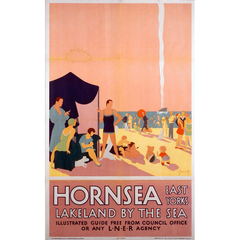 Hornsea East Yorkshire LNER 24" x 32" Matte Mounted Print