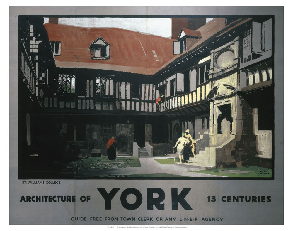 Architecture of York 13 Centuries 24" x 32" Matte Mounted Print