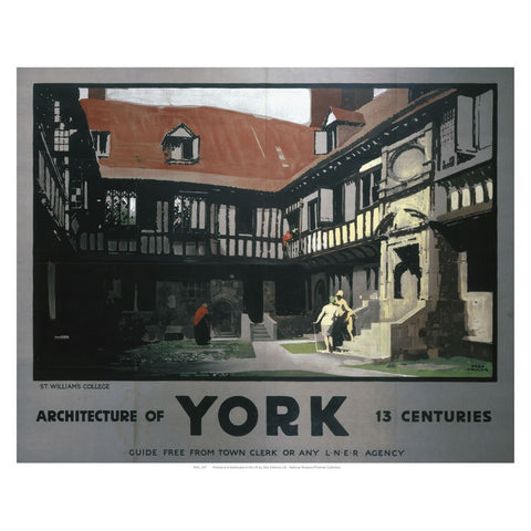 Architecture of York 13 Centuries 24" x 32" Matte Mounted Print