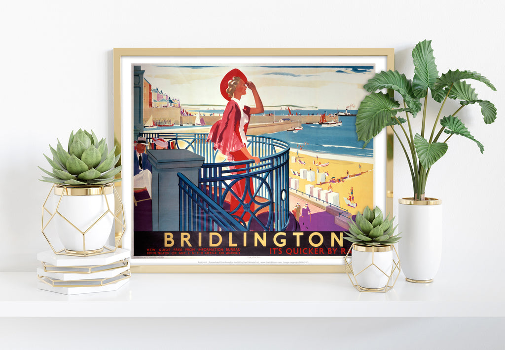 Bridlington - It's Quicker By Rail - Premium Art Print